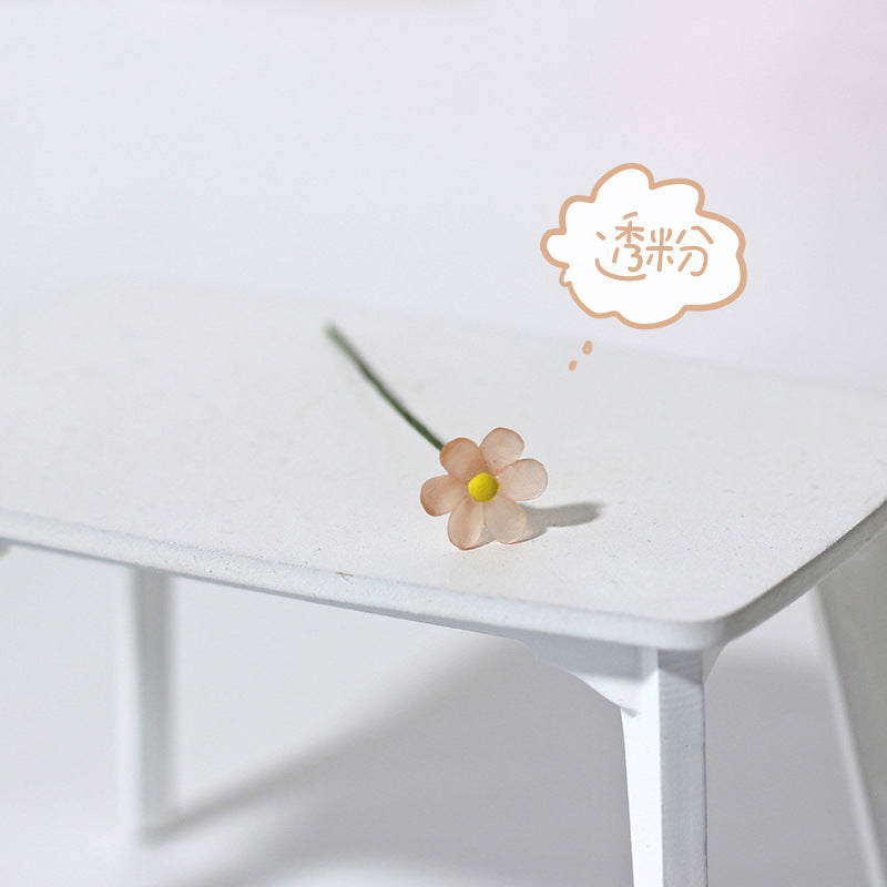Wholesale Doll House accessories 1:12 scale model miniature food and play car decoration mini potted daisy flower